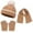 Coffee, variant on MAOQHI Kids Cartoon Hat Scarf Gloves Set Winter Hat Scarf and Warm Knitted with Matching Neck Warmer Mittens for Boys Girls Cold Weather