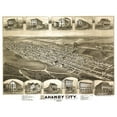thumbnail image 3 of Fowler 18x15 Black Modern Framed Museum Art Print Titled - Mahanoy City Pennsylvania - Fowler 1889, 3 of 5
