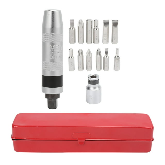 14pcs 1/2 Po Manuel Impact Driver Tournevis à Main Ensemble Kit Moto Outils de Réparation Automobile avec Étui de Rangement