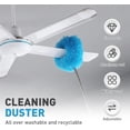 thumbnail image 2 of Ceiling Fan Cleaner Duster with Extension Pole, 2025 New Reusable Microfiber High Ceiling Fan Adjustable from 11.8 to 31.49 Inches for Cleaning Door Window Top Furniture (Blue), 2 of 10
