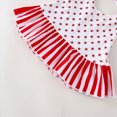 thumbnail image 4 of KPOPLK Baby Girl Clothes Toddler Girl Summer Outfits 6 12 18 24M 3T 4T 5T Cami Ruffle Halter Tops Wide Leg Jeans Kids Floral Clothing Set(12-18 Months,White), 4 of 7
