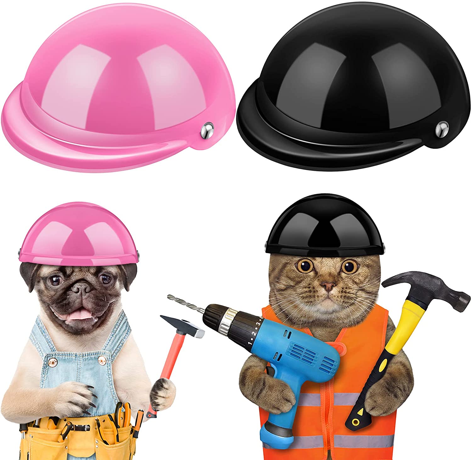 enda 2 Pieces Pet Dog Helmet Hard Hat 