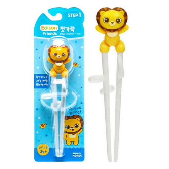 Kid Chopsticks Edison Friends Chopsticks for Children Training Chopsticks Learning Chopsticks (RIGHT-HANDED) 7 Step 1 LION