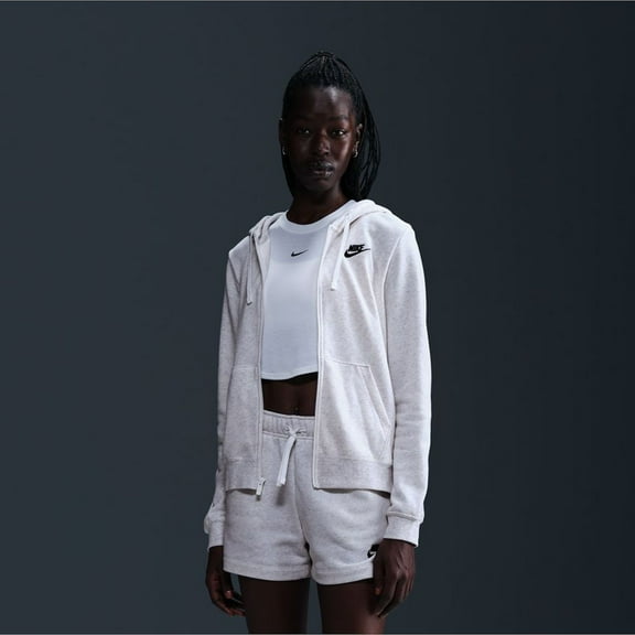 Nike Sportswear Club Fleece Women's Full-Zip Hoodie Color: Game Royal/White Size: M (8–10)
