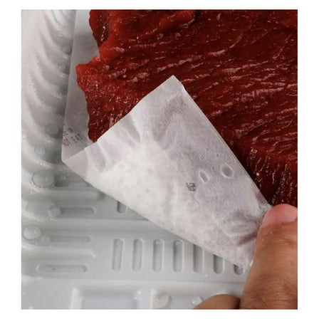 Absorbent Meat, Fish and Poultry Pad 4" x 7" - 50 Grams White 2000/Case
