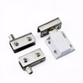thumbnail image 1 of 2 Pcs Charnières de Porte en Verre, Acier Inoxydable Sans Perçage Pivot Pince de Porte en Verre Kits, Adapté pour Porte Simple en Verre de 5-8mm, 1 of 5