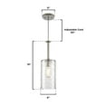 thumbnail image 5 of Westinghouse Hernando Mini Pendant Industrial Steel Finish Clear Hammered Glass, 5 of 5