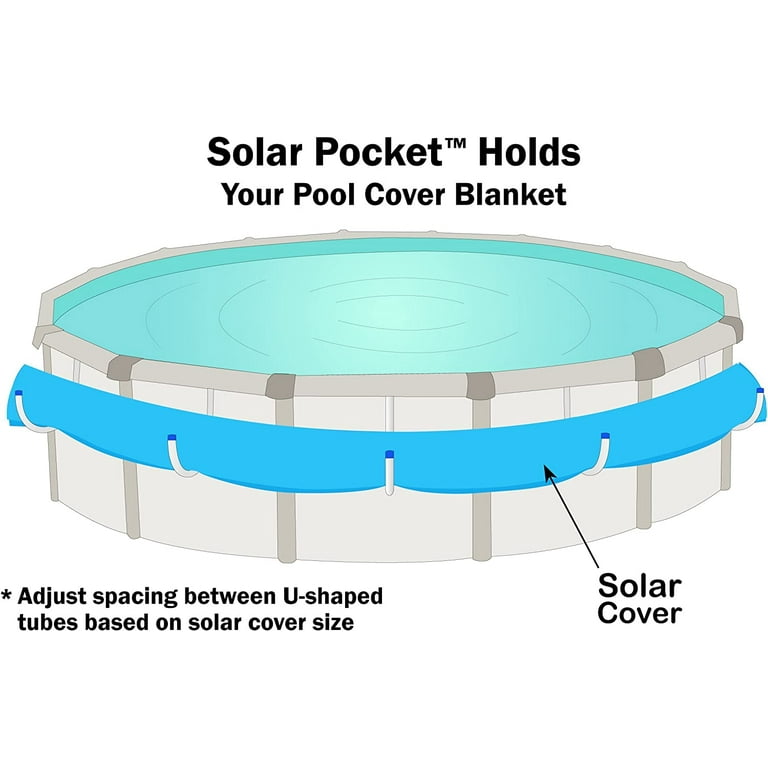 Solar Pocket Cover Holder Keep Solar Blankets Off The Ground Easy Storage and Retrieval 5 Piece Aluminum U Shaped Tube Set Designed for Steel Wall Above Ground Swimming Pools Walmart