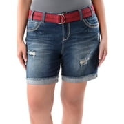 Junior's Plus Wallflower Belted Midthigh