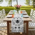 thumbnail image 4 of Vintage Bees Crowns Table Runner, Retro Leaves Rings Gray Wooden Washable Cotton Linen Table Runners 90 Inches Long, Dresser Scarf Runner for Dining/Coffee/Kitchen/Hallway Tables 13''x90'', 4 of 9