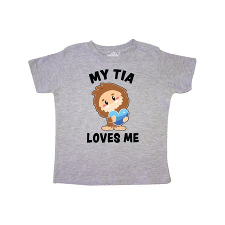 

Inktastic Cute Bigfoot My Tia Loves Me Gift Toddler Boy Girl T-Shirt