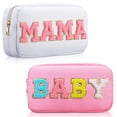 thumbnail image 1 of Bolsa de cosméticos Sanwuta Mama Gifts de nailon Preppy Patch, 1 of 7