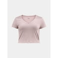 thumbnail image 5 of No Boundaries V-Neck Crop Rib Tee, Women's XXS-XXL, 5 of 5