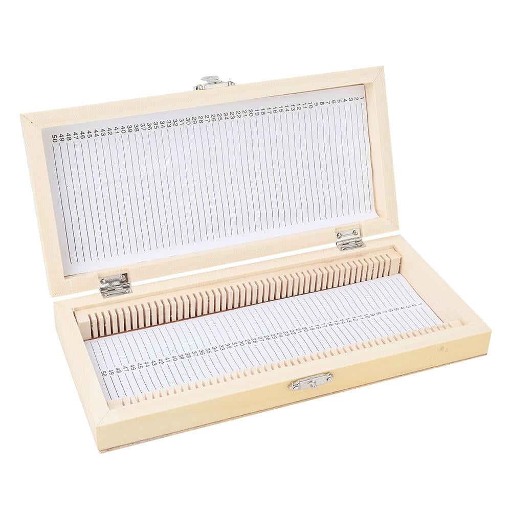 LYUMO 50PCS Biology Glass Prepared Microscope Slides Specimens Wooden