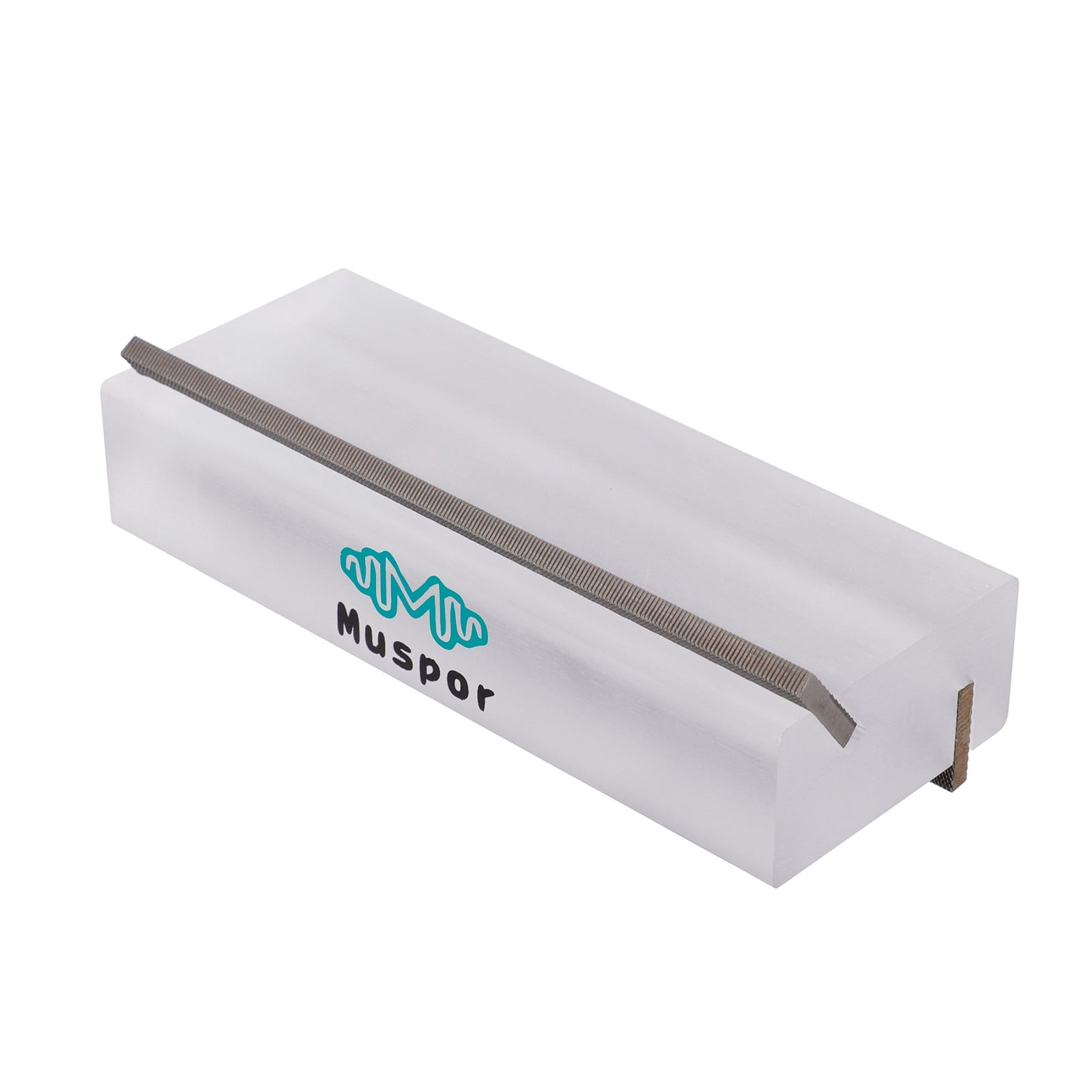 Dual-Angle Guitar Fret Filing Tool (35° & 90°) - High Carbon Steel Luthier Crowning File for Fret End Beveling & Smoothing WHITE