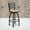 Natural Wood Seat/Black Metal Frame, variant on Emma + Oliver Swivel Ladder Back Bar Stools, Black
