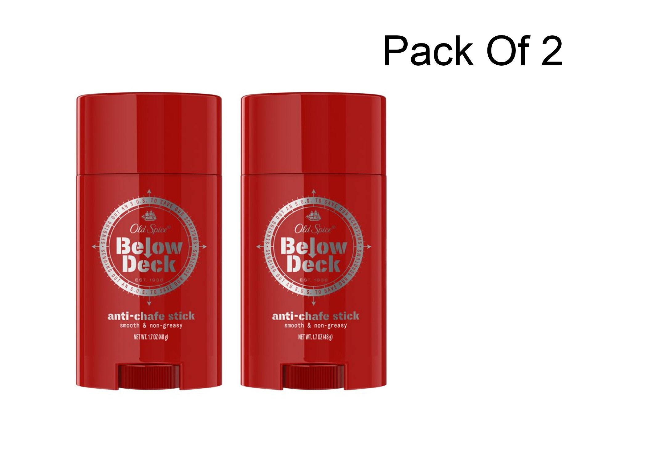 Old Spice Below Deck AntiChafe Stick, smooth & nongreasy, 1.7 Oz