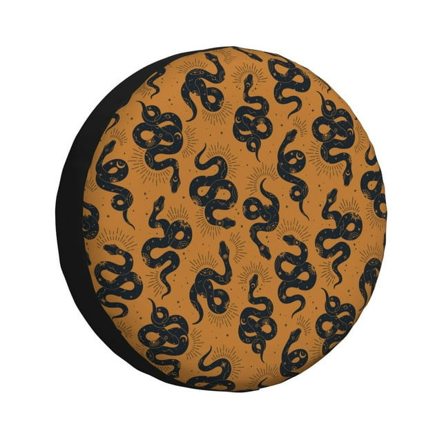 Fotbe Snake Funda de Llanta de Repuesto con Estampado, Engrosada, Ajuste Universal para Jeep, Remolque, RV, SUV, Camión-15 inch