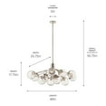thumbnail image 6 of 52703PN Kichler Lighting Silvarious - 12 Light Chandelier-17.75 Inches Tall and 26.75 Inches Wide-Polished Nickel Finish-Clear Crackle Glass Color, 6 of 8