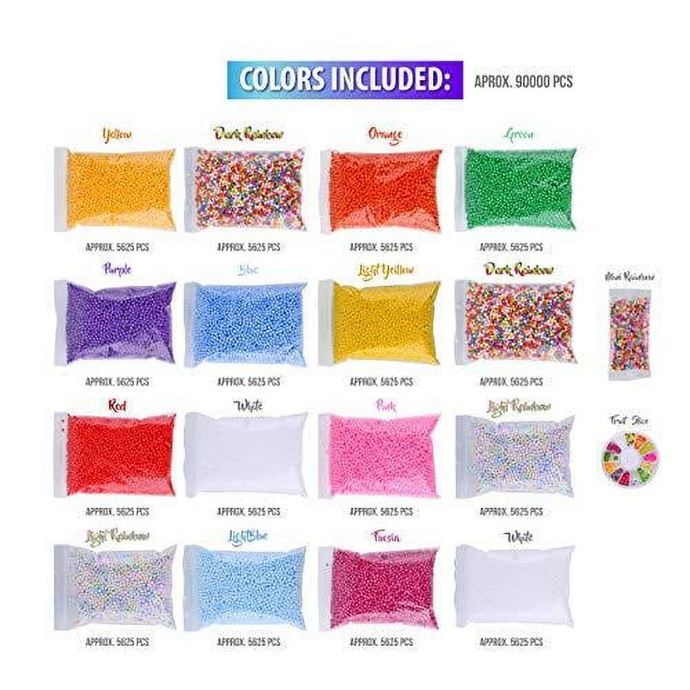 Foam Balls for Slime DIY and Art Craft Supplies – Colorful Styrofoam Beads  0.1-0.35 inch(31000pcs) for Kids Homemade Slime, Home Decorative, Wedding  and Party Decorations
