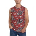 thumbnail image 2 of Lsque Dragons2 Print Men's Cotton Blend Sleeveless Muscle Shirts (S-3XL)- Moisture Wicking, Odor Protection, UPF 30+,Large, 2 of 8