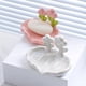 thumbnail image 4 of Preciosa jabonera de cerámica con forma de flor, jabonera con drenaje automático, jabonera decorativa, flor, rosa, 4 of 5