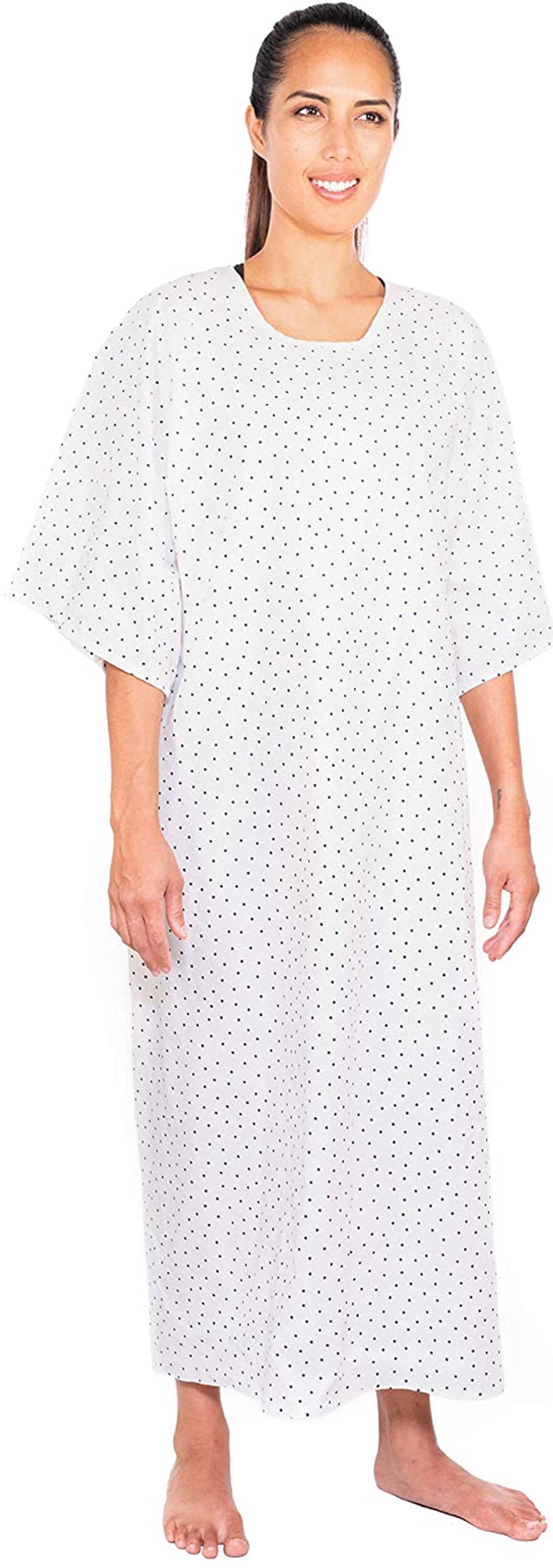 Personal Touch Unisex Hospital Patient Angle Back Overlap Ties at Neck