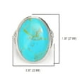thumbnail image 5 of YoTreasure 18x24 MM .925 Sterling Silver Mohave Turquoise Solitaire Ring, 5 of 6