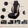 thumbnail image 3 of CAR PASS Line Rider Sporty Cloth 11PCS Universal Fit Car Seat Cover -100% Breathable with 5mm Composite Sponge Inside,Airbag Compatible,3zipper Bench(Full Set, Black and Beige), 3 of 13