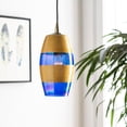 thumbnail image 2 of Surya RMP-001 10 x 5.75 x 5.75 in. Rampart 1 Light Pendant Ceiling Light, Dark Blue & Saffron, 2 of 2