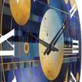 thumbnail image 3 of Designart "Purple Yellow Galactic Universe Stellar Harmony" Comets Oversized Wall Clock, 3 of 5