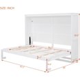 thumbnail image 3 of Modern Farmhouse Solid Wood Murphy Bed Chest/Space Saving/Wood Slat Support/Queen,White, 3 of 7