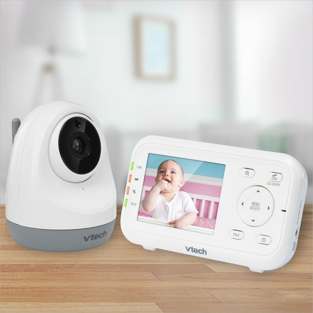 Vtech Vm3261 2 8 Digital Video Baby Monitor With Pan Tilt Camera Full Color And Automatic Night Vision White Walmart Com Walmart Com