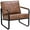 Brown - Metal, variant on TrumanPick Mid-Century Accent Chair Single Sofa Reading Chairs Comfy Arm Chair Living Room Lounge Chiar, Beige