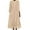 Linen Dress Women-A07 Khaki, variant on Mifsaly White Beach Dress Women Linen Dresses Maxi Long Sleeve Button Down Pleated Flowy Summer Vacation Clothing L