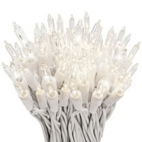 612 Vermont 100 Clear Twinkle Lights on White Wire, Indoor/Outdoor Use, Lighted Length of 20.6’, Total Length of 21.8’
