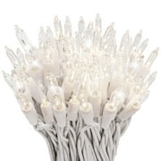 612 Vermont 100 Clear Twinkle Lights on White Wire, Indoor/Outdoor Use, Lighted Length of 20.6, Total Length of 21.8