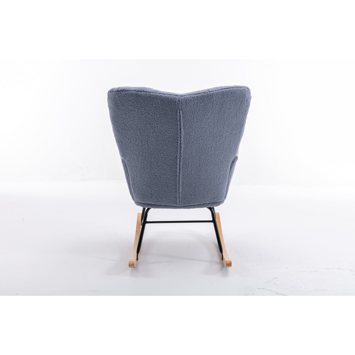 Newboti Furniture 050-Teddy Fabric Rocking Gilder Nursery Chair For Living Room Indoor,Light Blue BN.6966