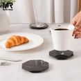 thumbnail image 2 of Radicaln Black Marble Coasters Set of 6 Handmade 3.5 inch Star Coasters for Drinks, Coaster Set with Holder, Elegant Table Decor, 2 of 7