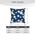 thumbnail image 2 of KLL Daisies Flowers Decorative Throw Pillow Covers Velvet Soft for Couch Sofa Bedroom Living Room Outdoor (No pillow core)- 20"x20", 2 of 5