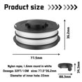 thumbnail image 2 of T9t For Einhell RTV 400 RTV 550 RTV 550 1 Lawn Mower Replacement U9p 3 Spool + 1 Cap, 3405685 TLE-02, 2 of 5