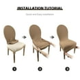 thumbnail image 6 of LKJYER Round Back Dining Chair Cover Stretch Chair Cover for Dining Room Kitchen Elastic Fitting Dining Chair Covers Solid Color Dining Chairs Slipcovers Chair Protector Cover for Hotel, 6 of 7