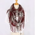 thumbnail image 3 of Double-Sided Plaid Infinity Scarf, Reversible Acrylic Loop for Men & Women,180*80cm,7, 3 of 13