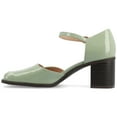 thumbnail image 3 of Journee Womens Evangeline Square Toe Stacked Heel Pumps, Widths Available, 3 of 9