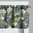 thumbnail image 5 of Ambesonne Floral Valance & Curtain, Botanic Tropic Leaves, 55"x24", Green and White, 5 of 6