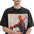 thumbnail image 3 of Spider-Man 230g Vintage Washed Drop Shoulder T-Shirt - Iron On, 3 of 7