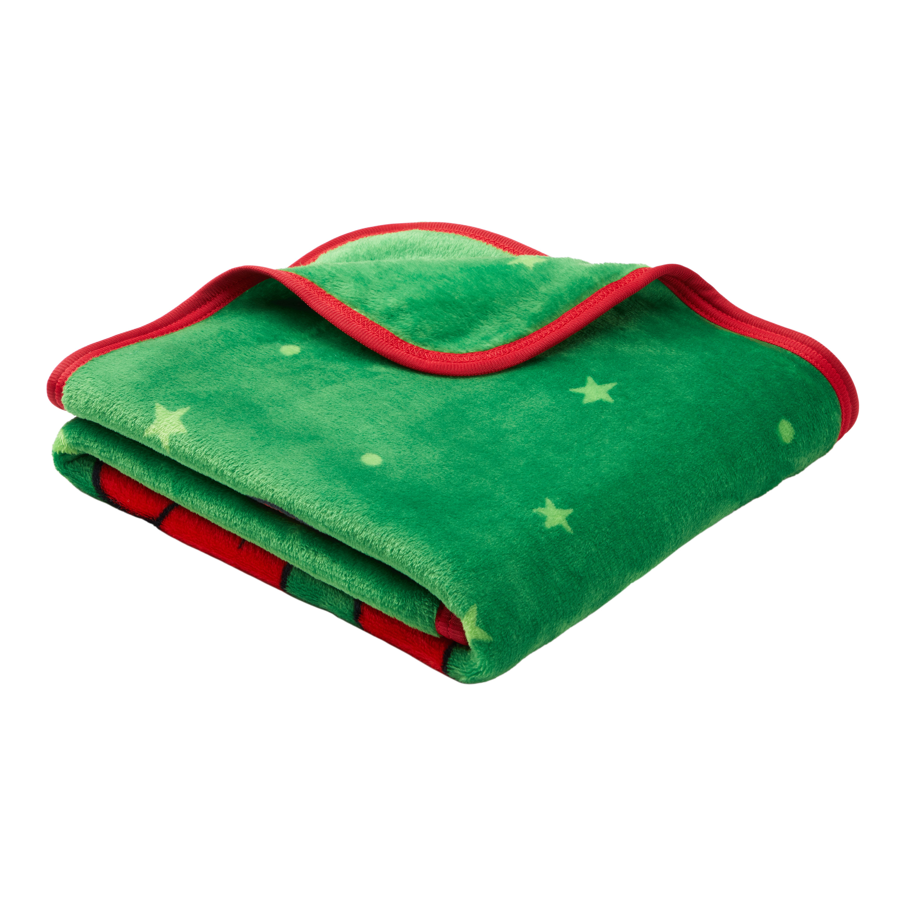 Grinch Kids Green Wreath Silky Soft Throw Blanket, 40x50