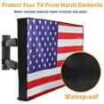 thumbnail image 6 of Outdoor TV Cover for 30"-32" Flat Screens, IC ICLOVER Weatherproof Weather Dust Resistant Television Protector with Waterproof Remote Pocket - US Flag, 6 of 11