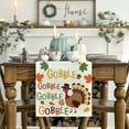 thumbnail image 4 of Smile Gobble Turkey Maple Leaves Thanksgiving Table Runner 13 x 72 Inch, 4 of 7