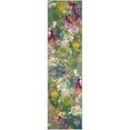thumbnail image 3 of SAFAVIEH Watercolor Janie Abstract Colorful Area Rug, Green/Fuchsia, 6'7" x 9', 3 of 5